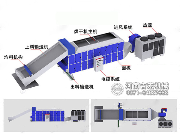 竹笋烘干机工作原理