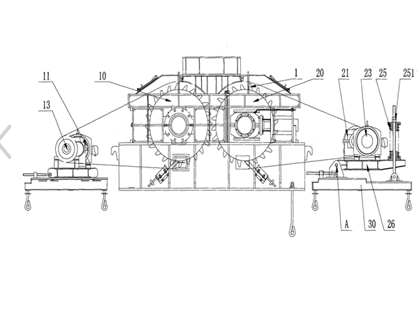 双齿辊破碎机图纸